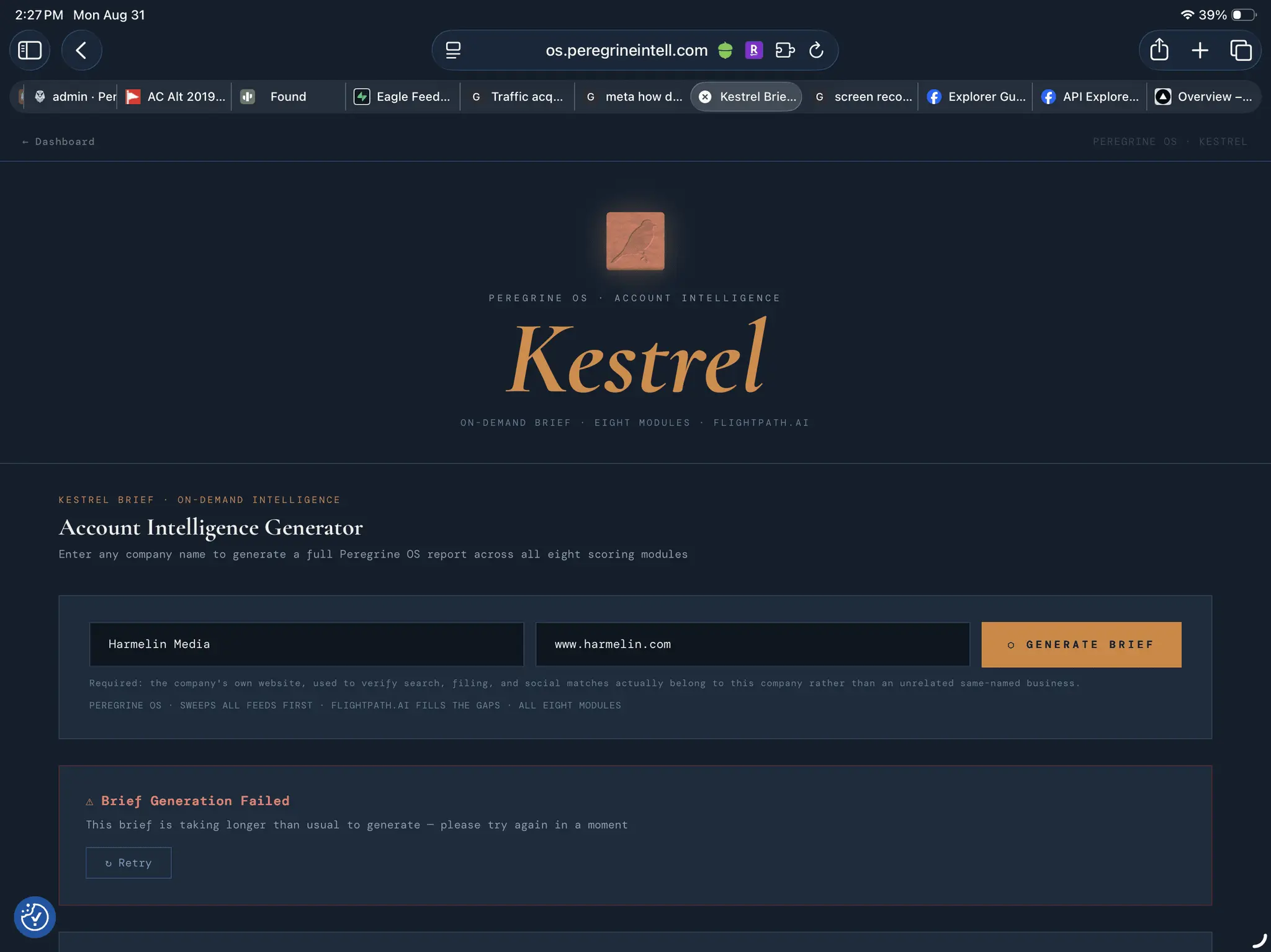 Screenshot 3 of Peregrine OS