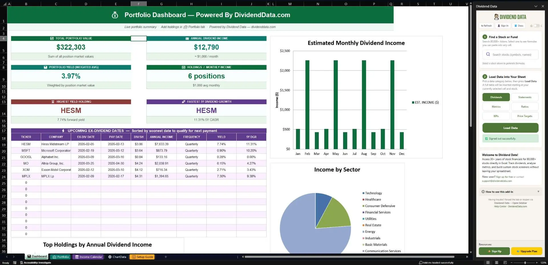Screenshot 1 of Dividend Data