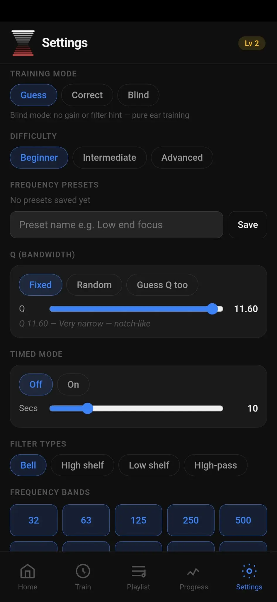Screenshot 5 of Freqy — EQ Ear Training for Producers