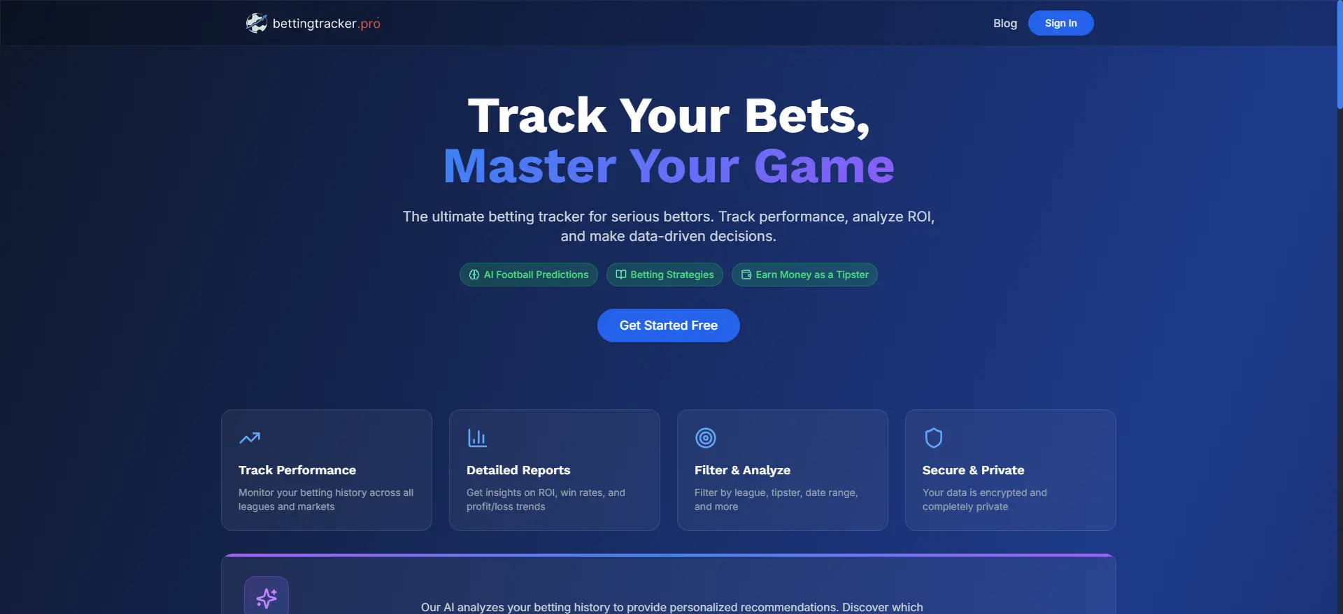 Screenshot 1 of BettingTracker.Pro