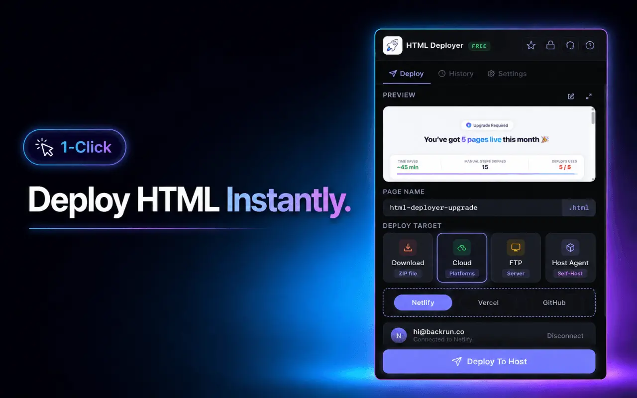 Screenshot 3 of HTML Deployer