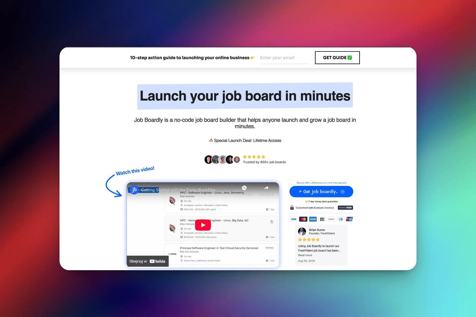Screenshot 1 of Job Boardly
