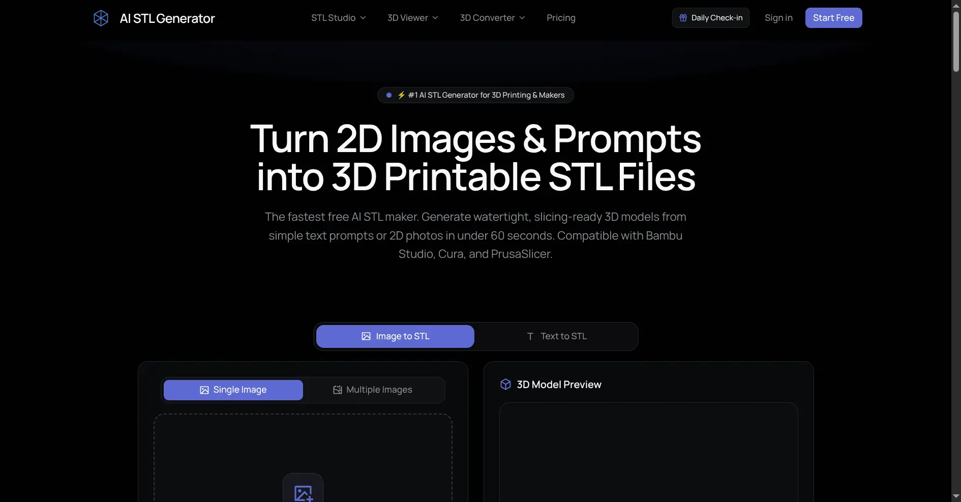 Screenshot 1 of AI STL Generator