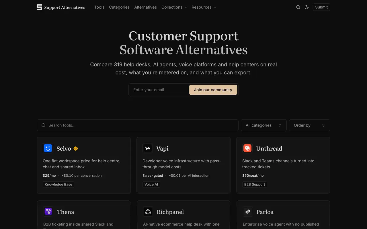 Screenshot 1 of Support Alternatives