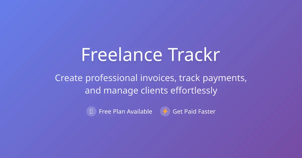 Screenshot 1 of Freelance Trackr