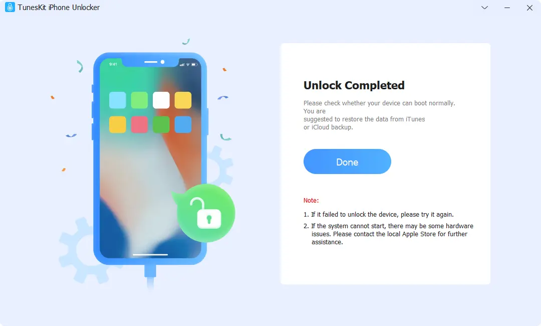Screenshot 3 of TunesKit iPhone Unlocker