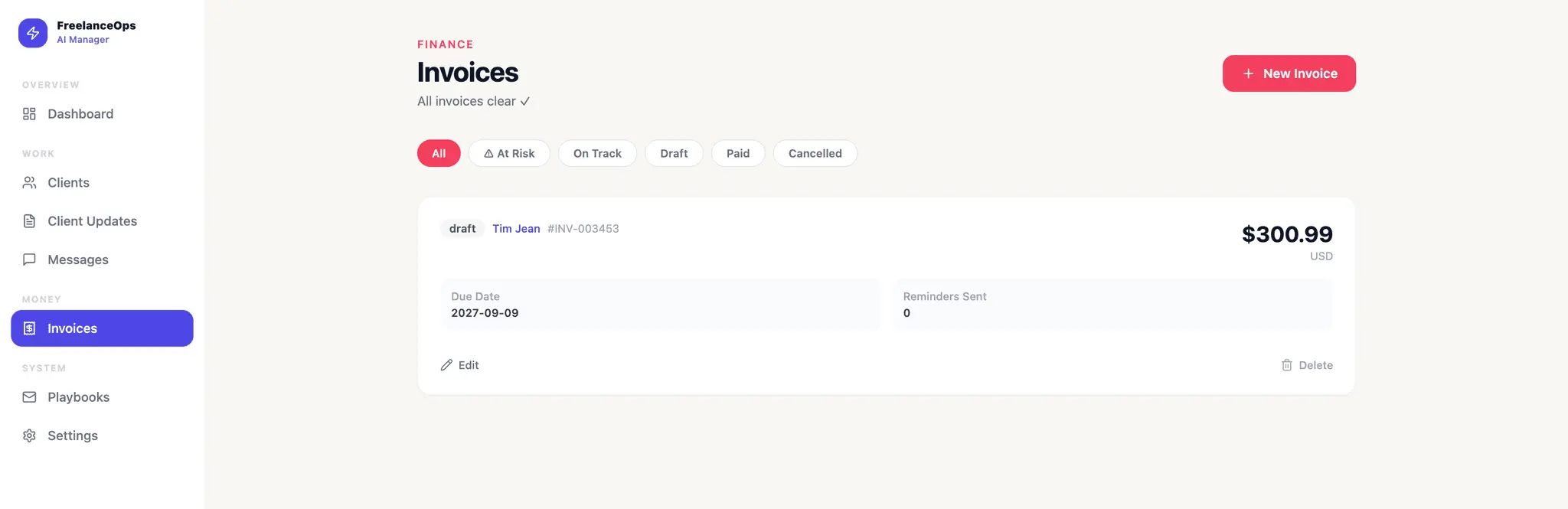 Screenshot 2 of AI Freelance Ops Manager