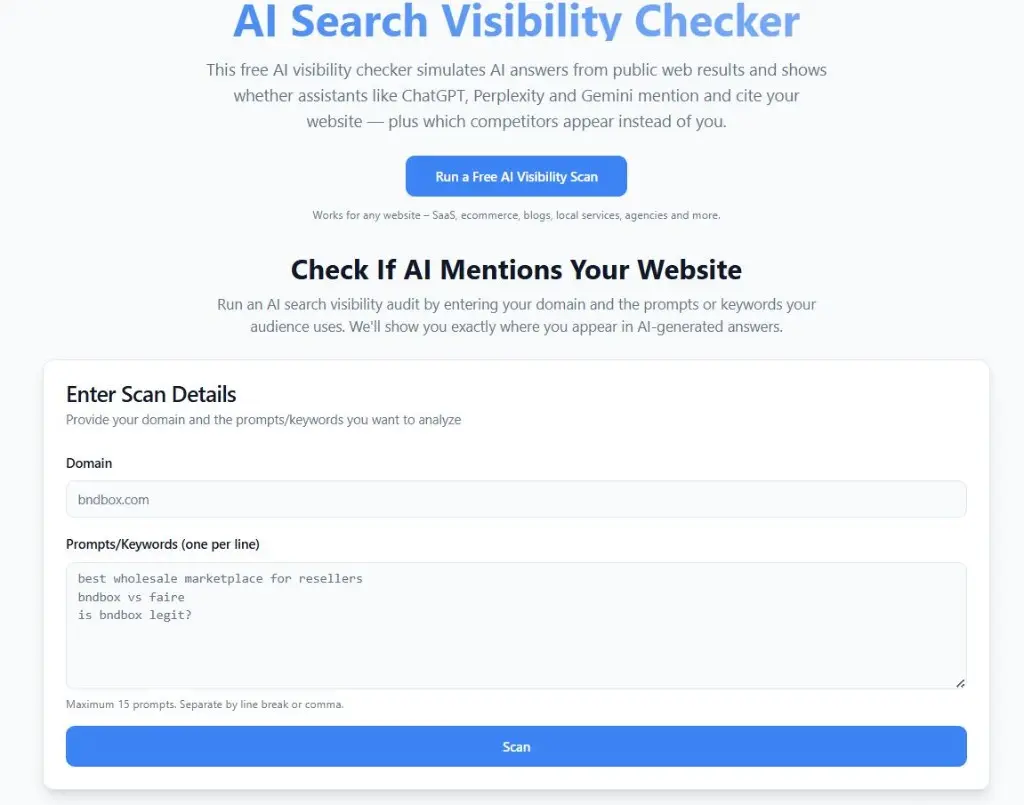 Screenshot 1 of AI Mention You