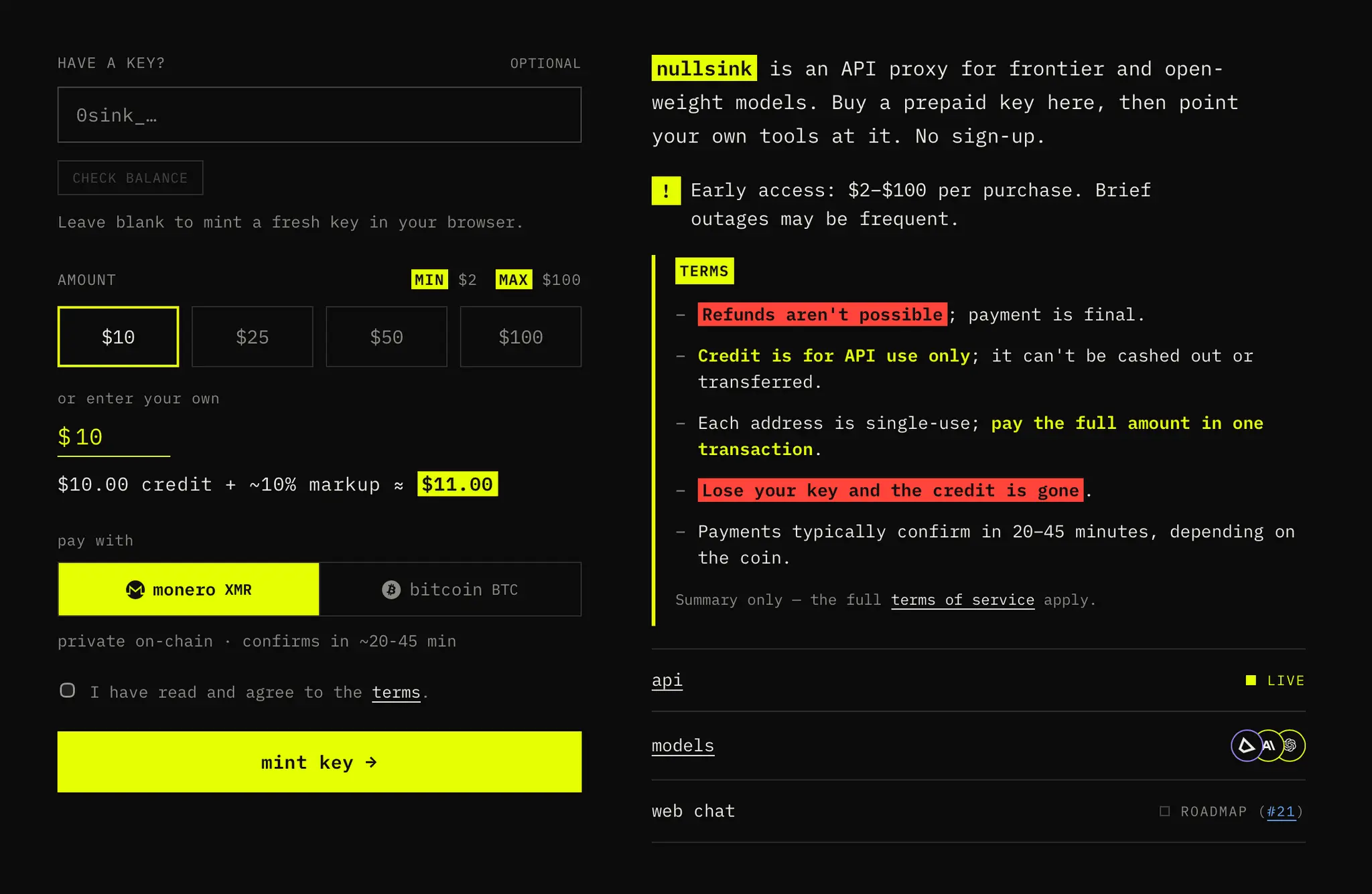Screenshot 1 of nullsink