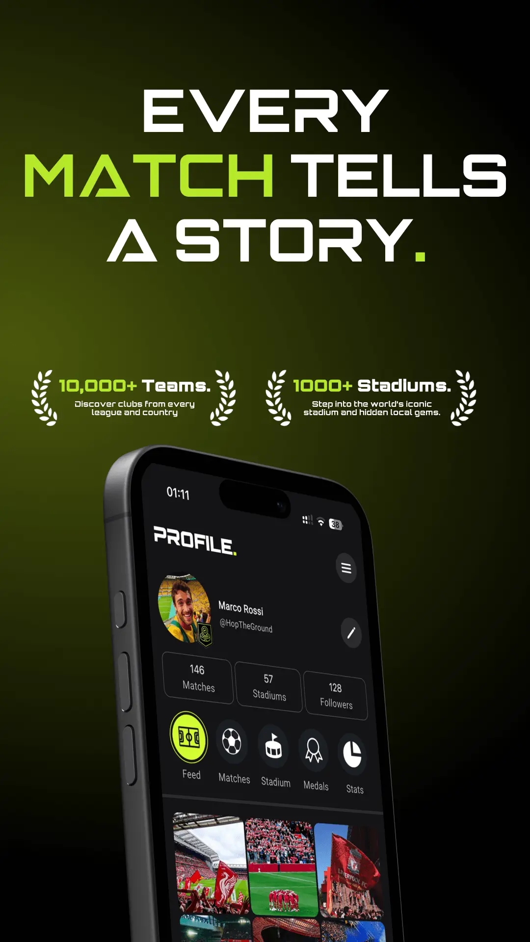 Screenshot 1 of Groppr: Share Football Moments