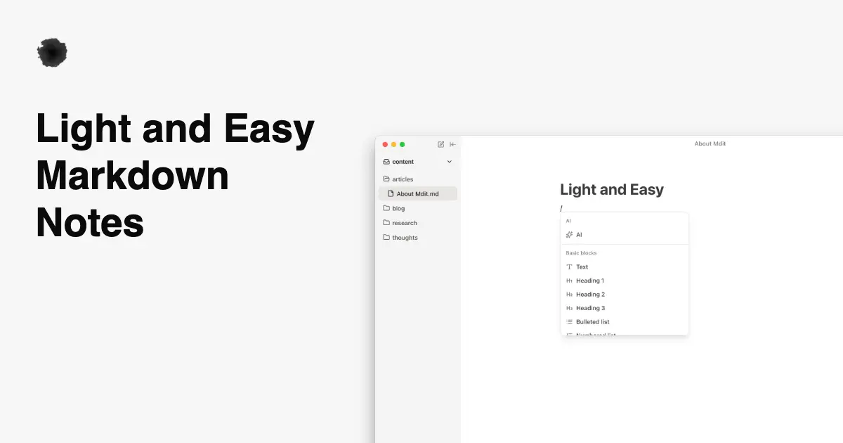 Screenshot 1 of Mdit - Markdown Notes