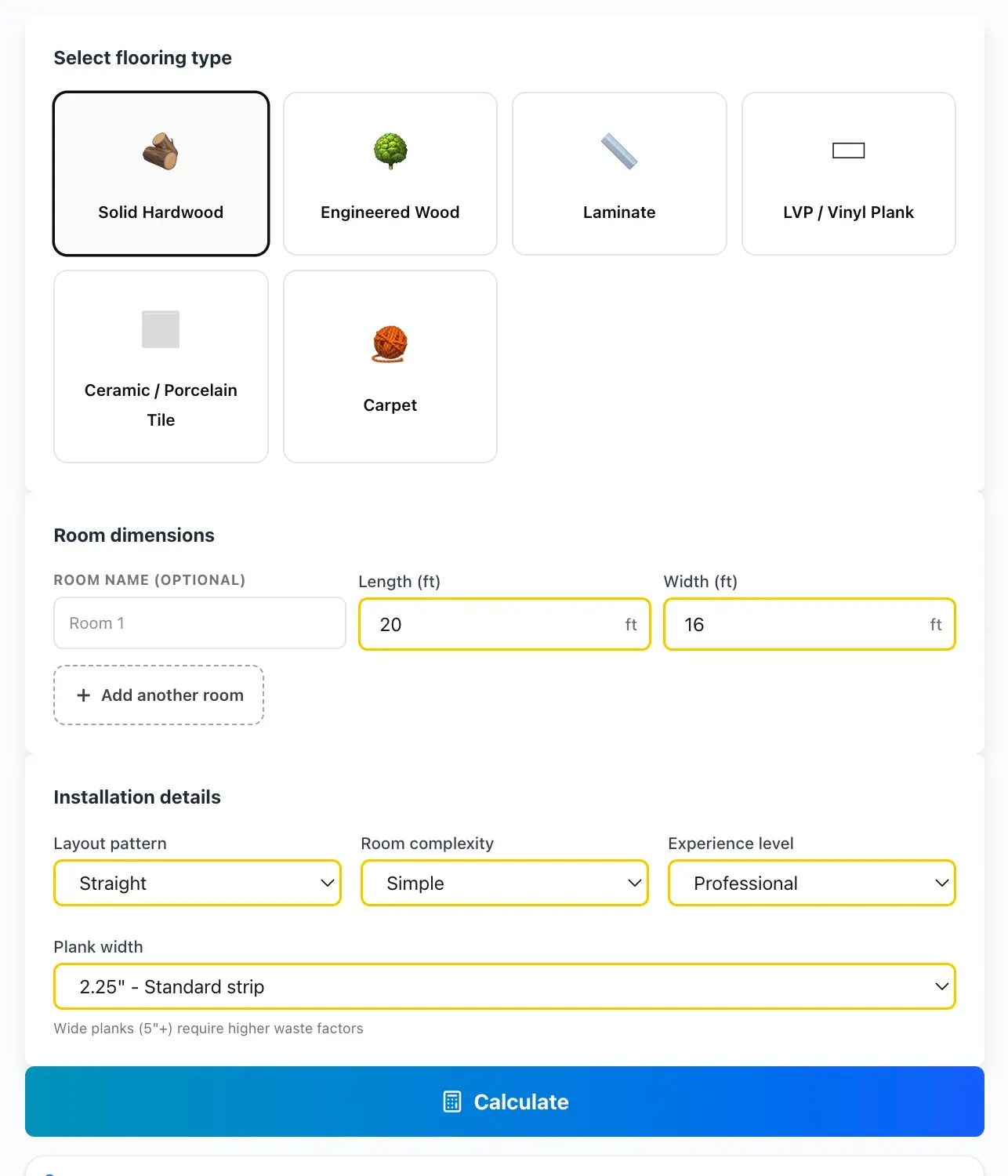 Screenshot 1 of Remodel Calculators