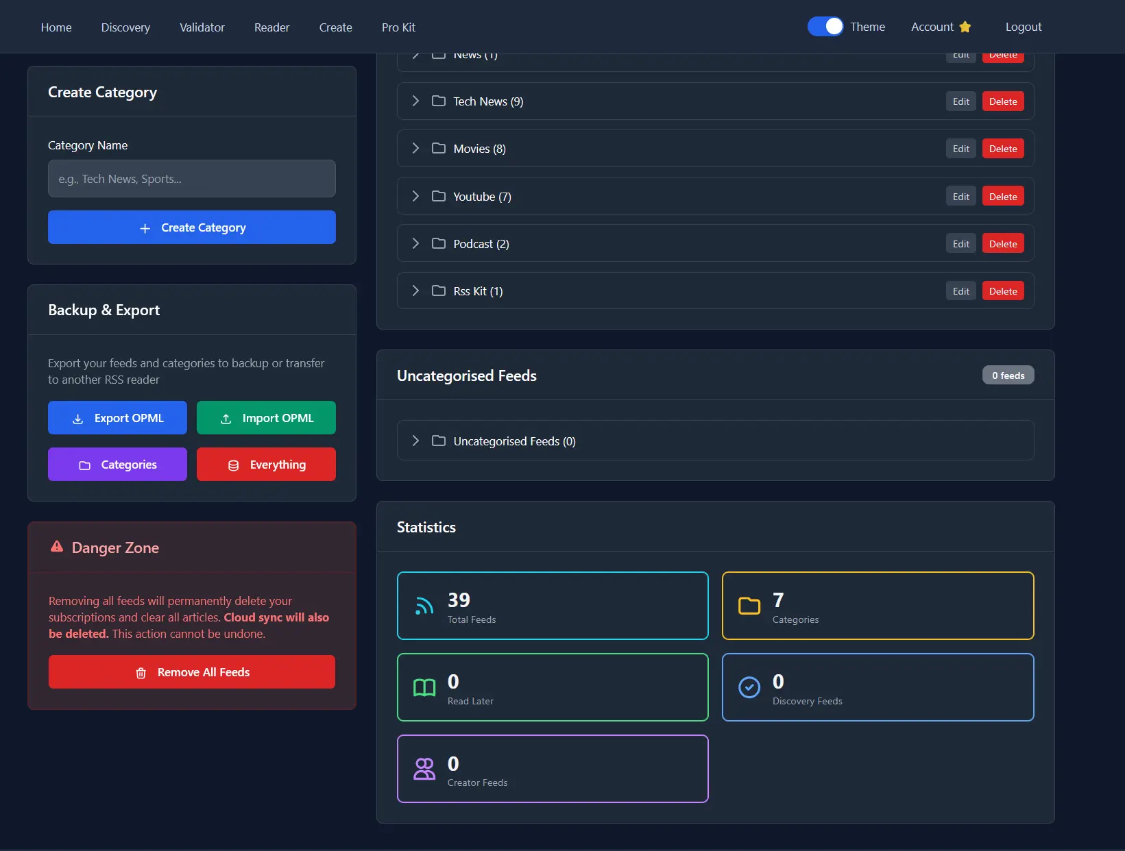 Screenshot 2 of RSS Kit