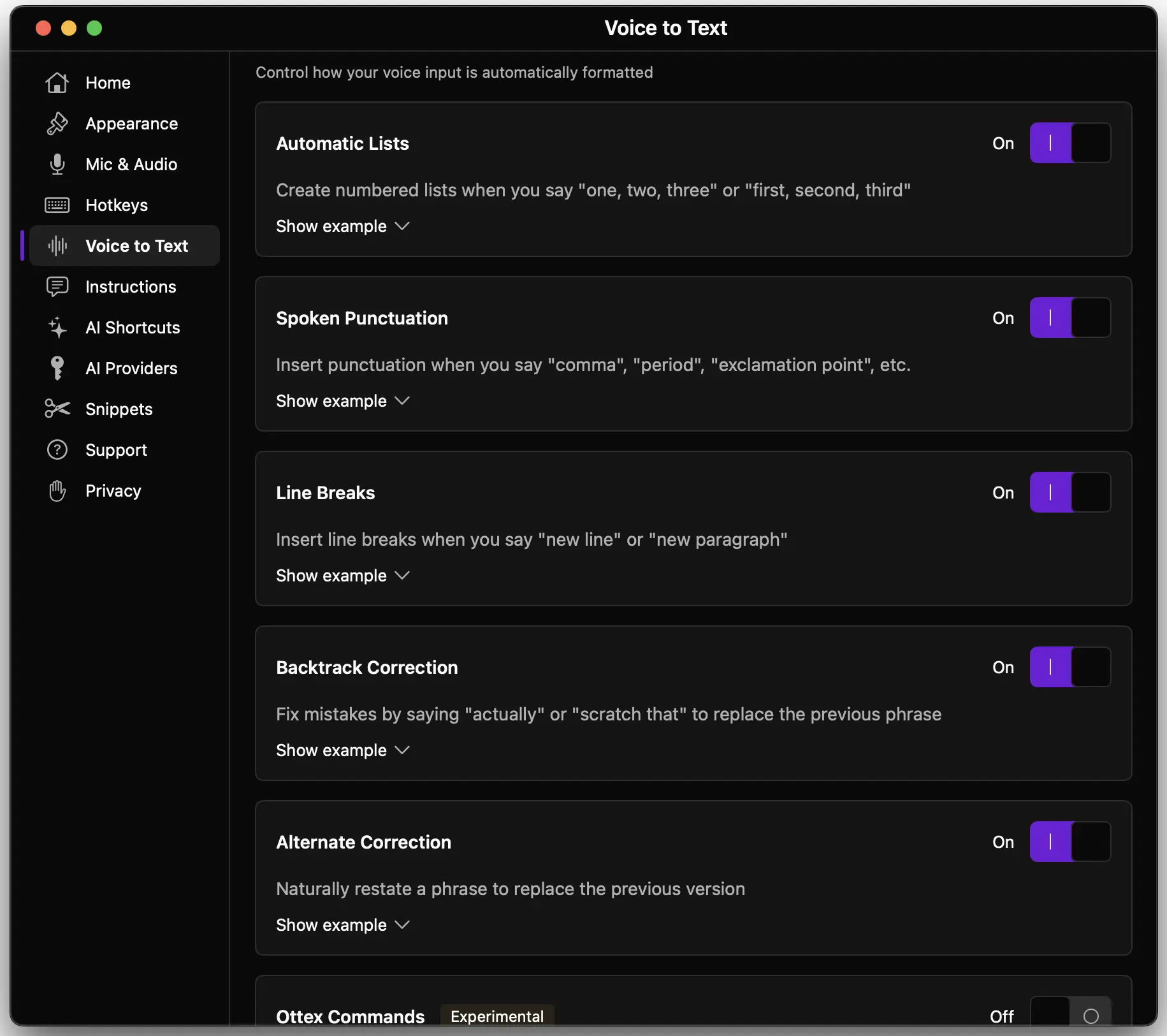 Screenshot 1 of Ottex AI