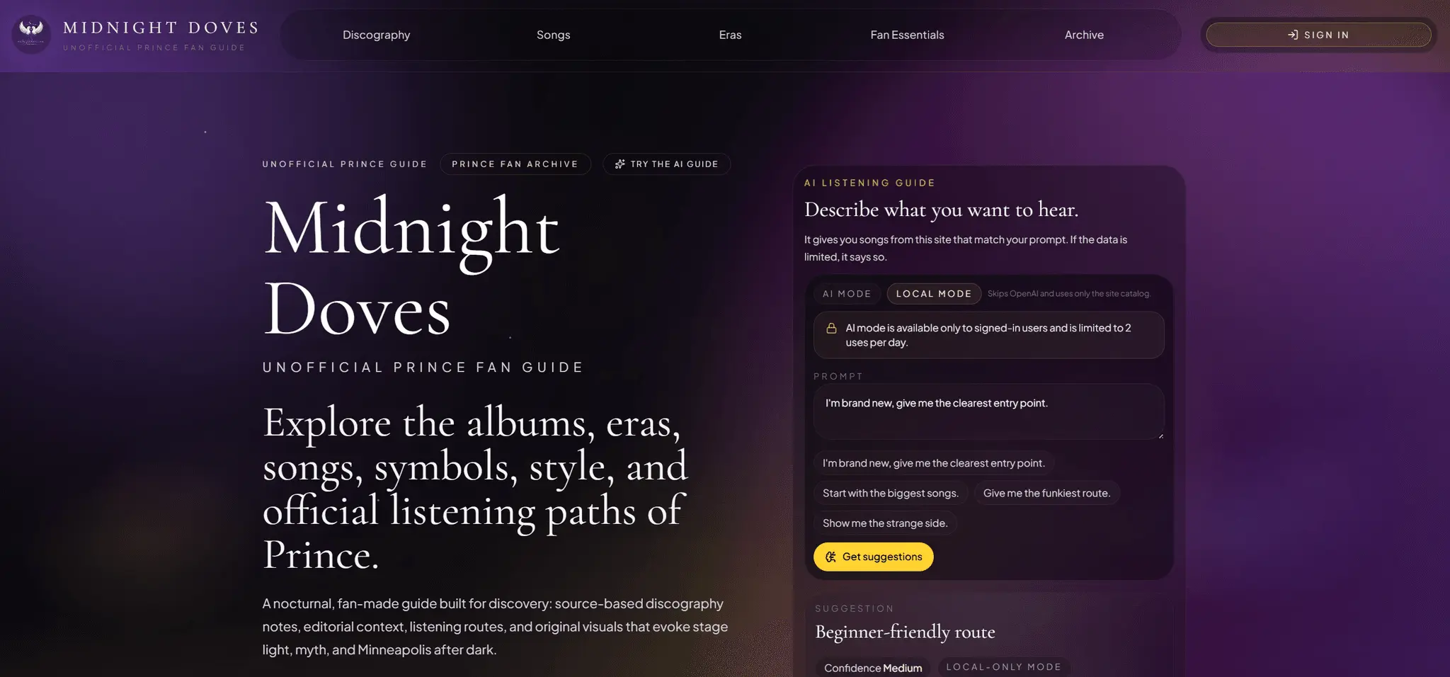 Screenshot 1 of Midnight Doves