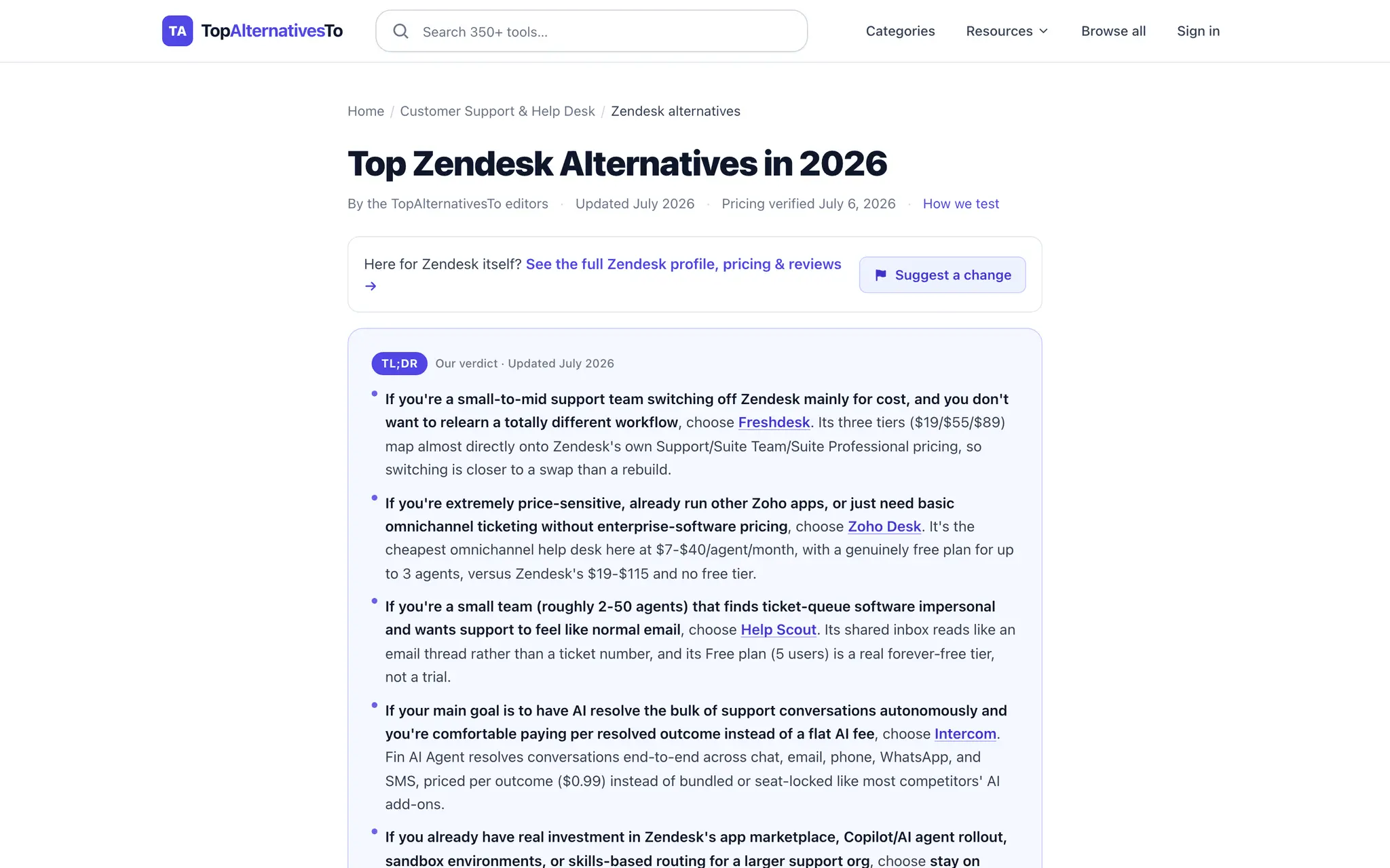 Screenshot 2 of TopAlternativesTo