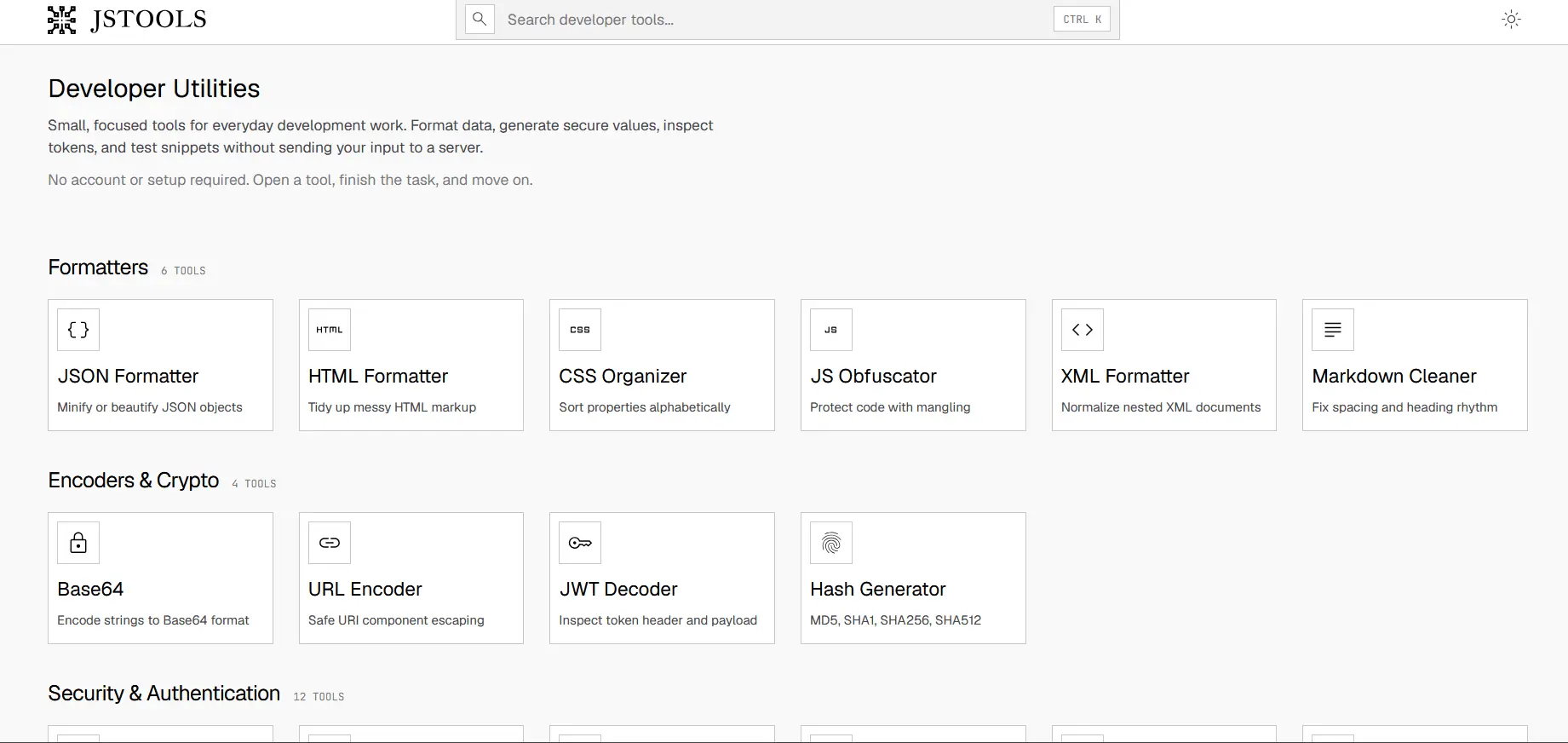 Screenshot 1 of JavaScript Tools
