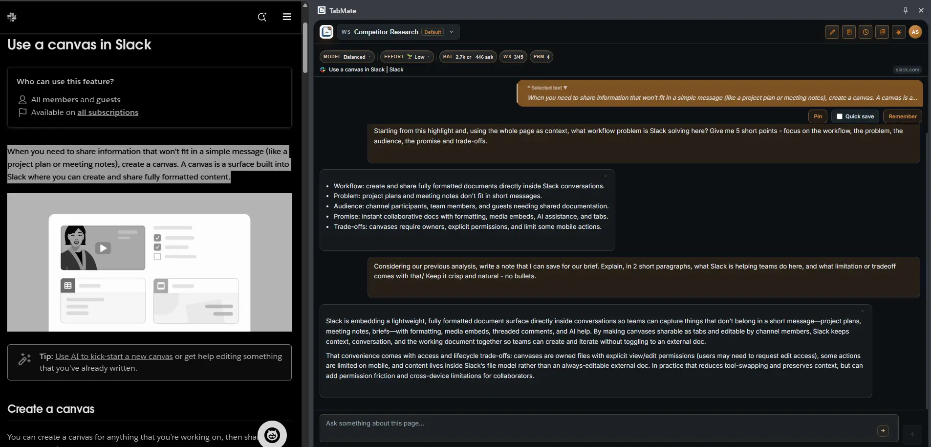 Screenshot 2 of TabMate - Browser Research Workspace