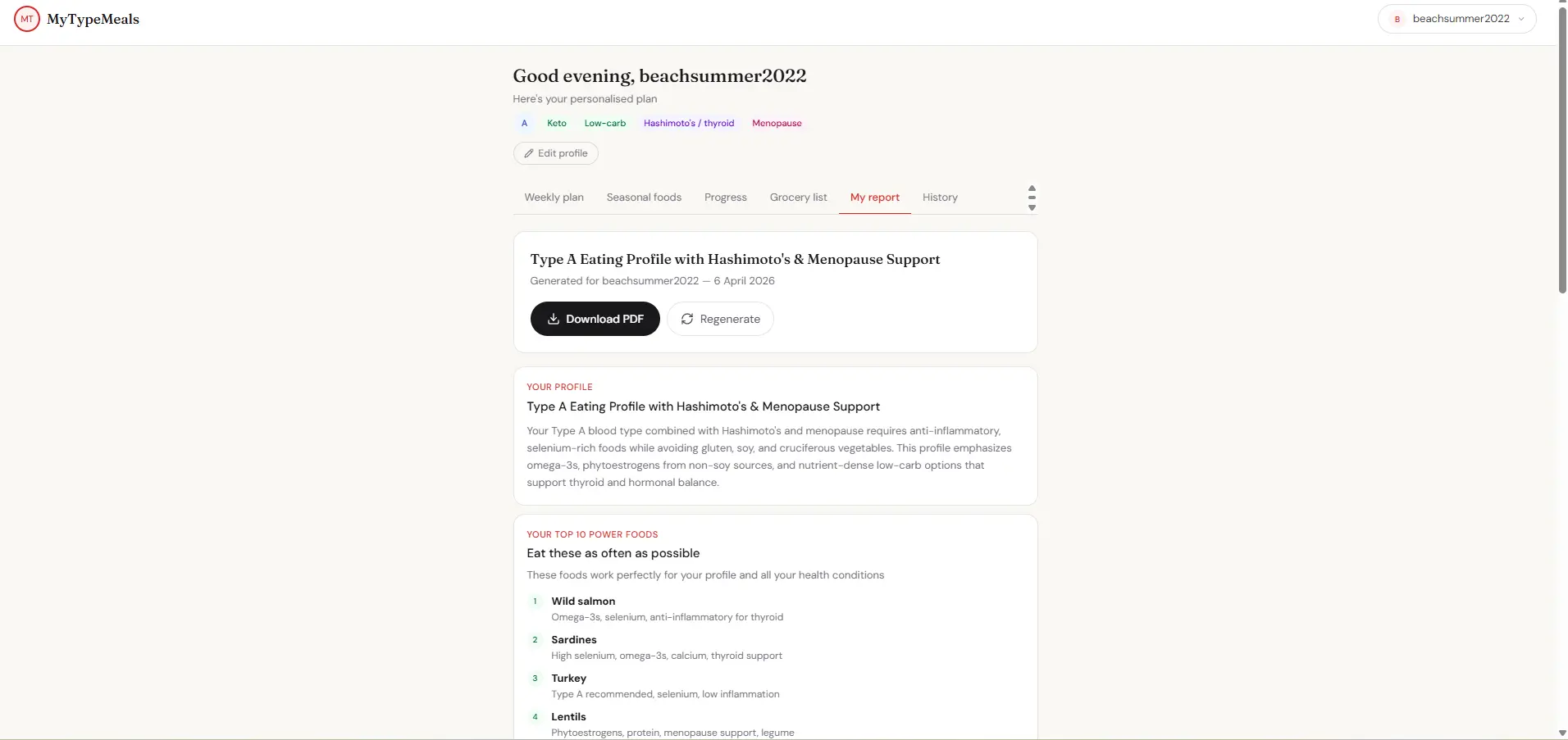 Screenshot 2 of MyTypeMeals