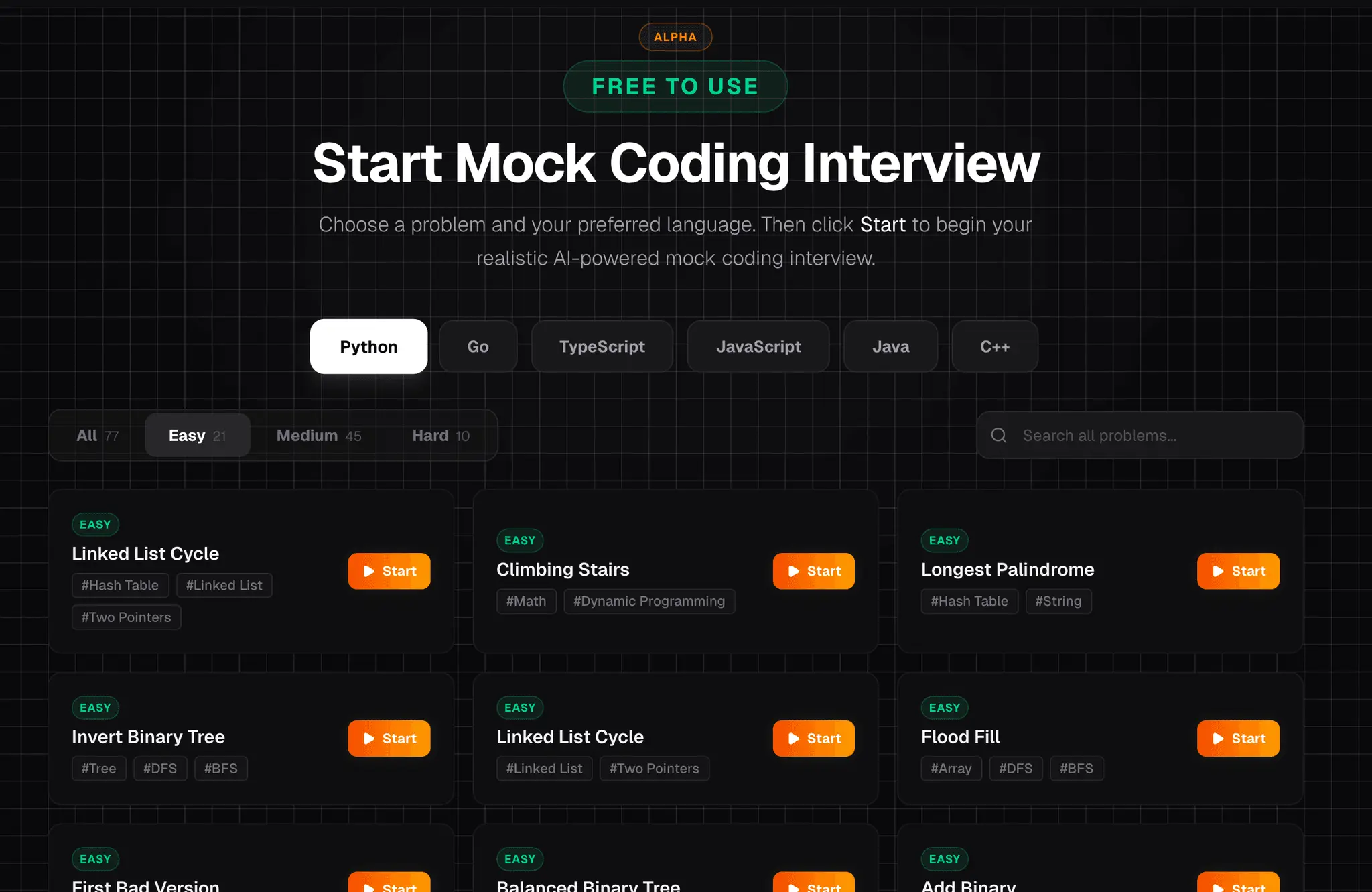 Screenshot 3 of FAANG Mock Coding Interviews