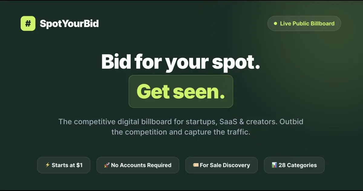 Screenshot 1 of SpotYourBid