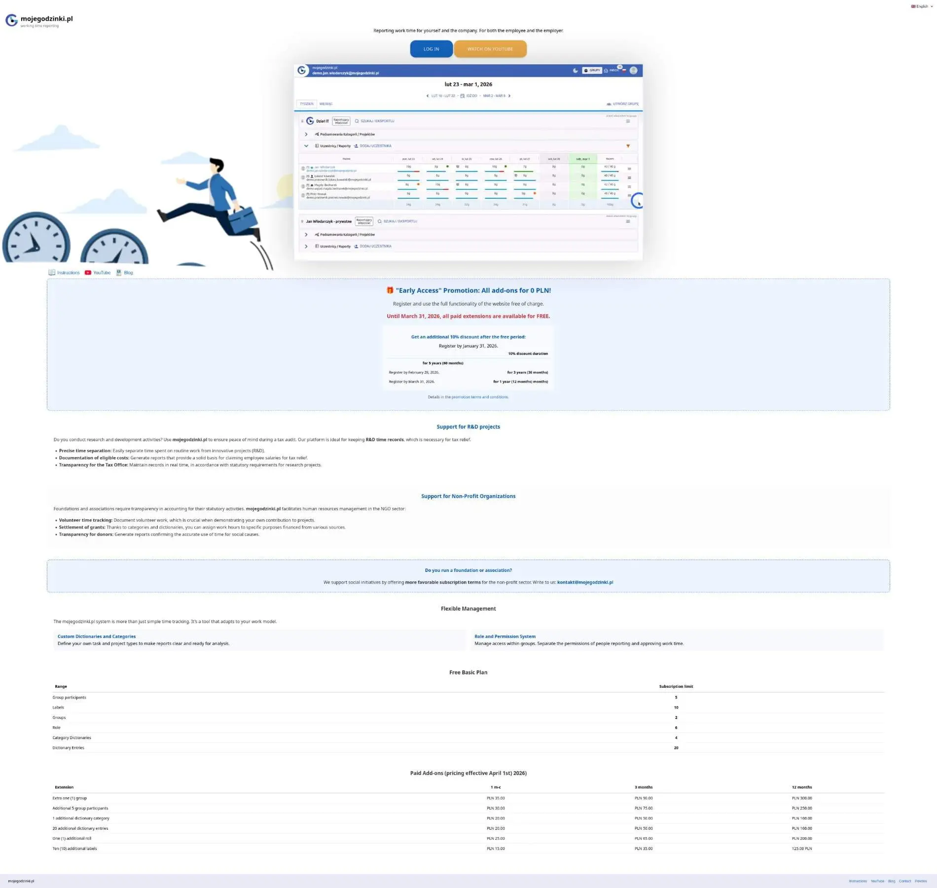 Screenshot 1 of mojegodzinki.pl