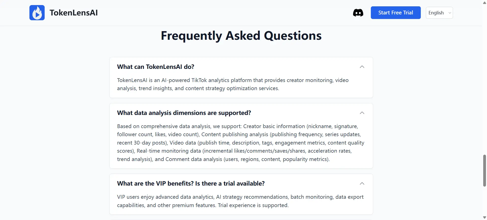 Screenshot 1 of TokenLensAI - AI-powered TikTok Analytic