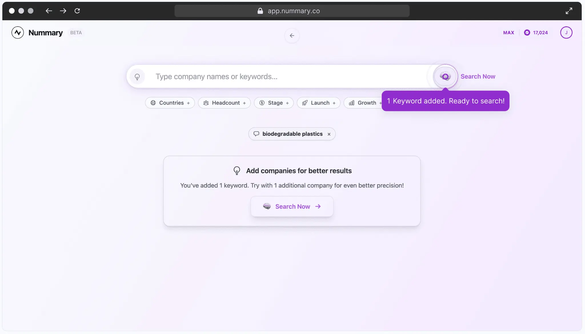 Screenshot 9 of Nummary AI Competitor Search