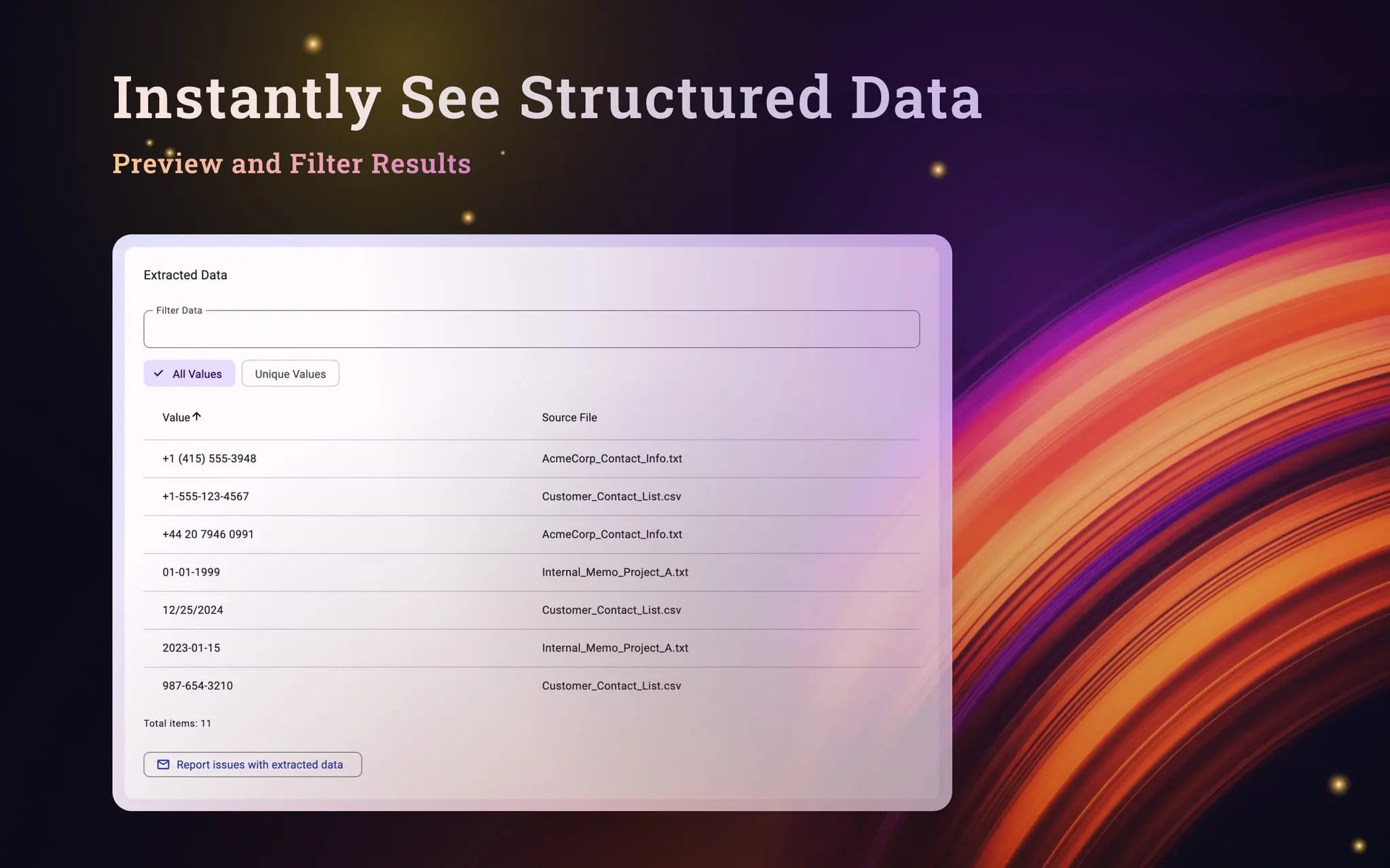 Screenshot 2 of DataSieve: Text to Data
