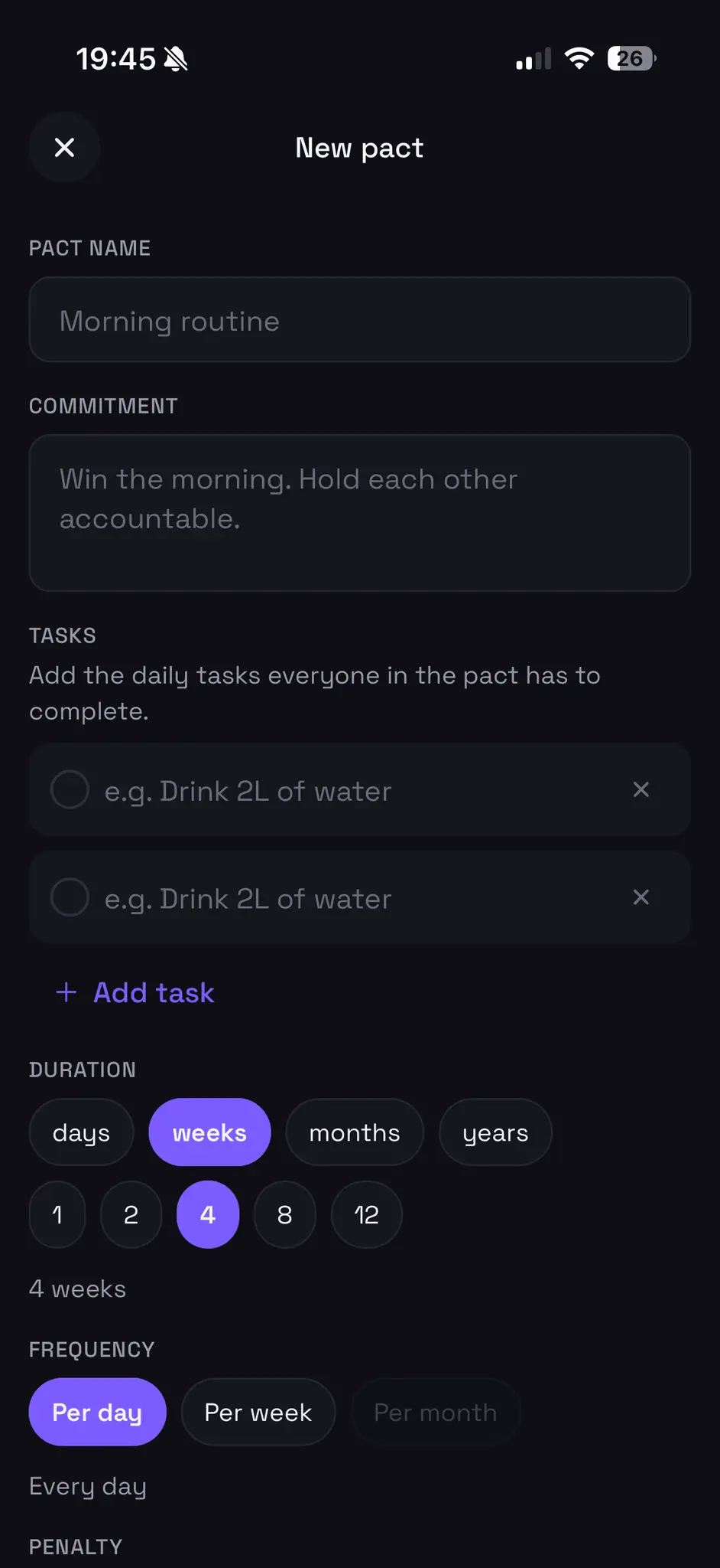 Screenshot 4 of Pact: Share your goals