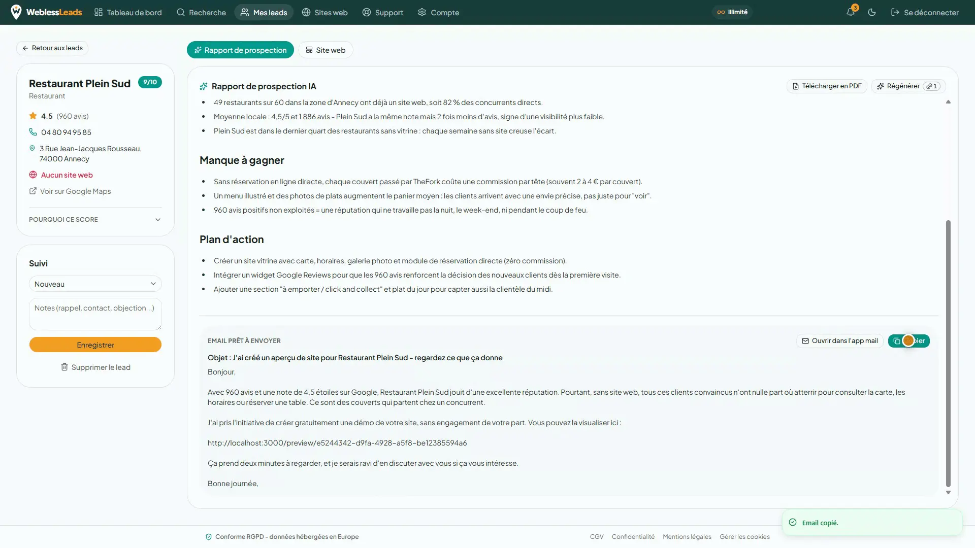 Screenshot 6 of WeblessLeads