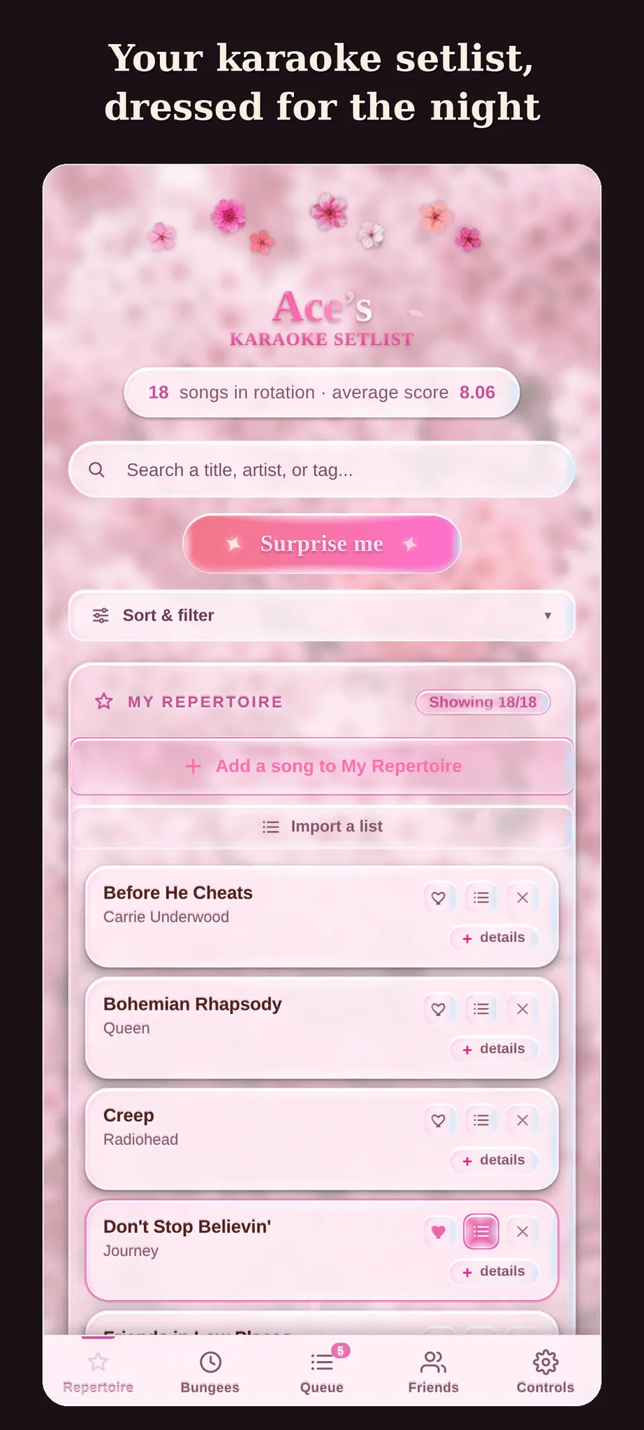 Screenshot 5 of Reprise: Karaoke Setlist