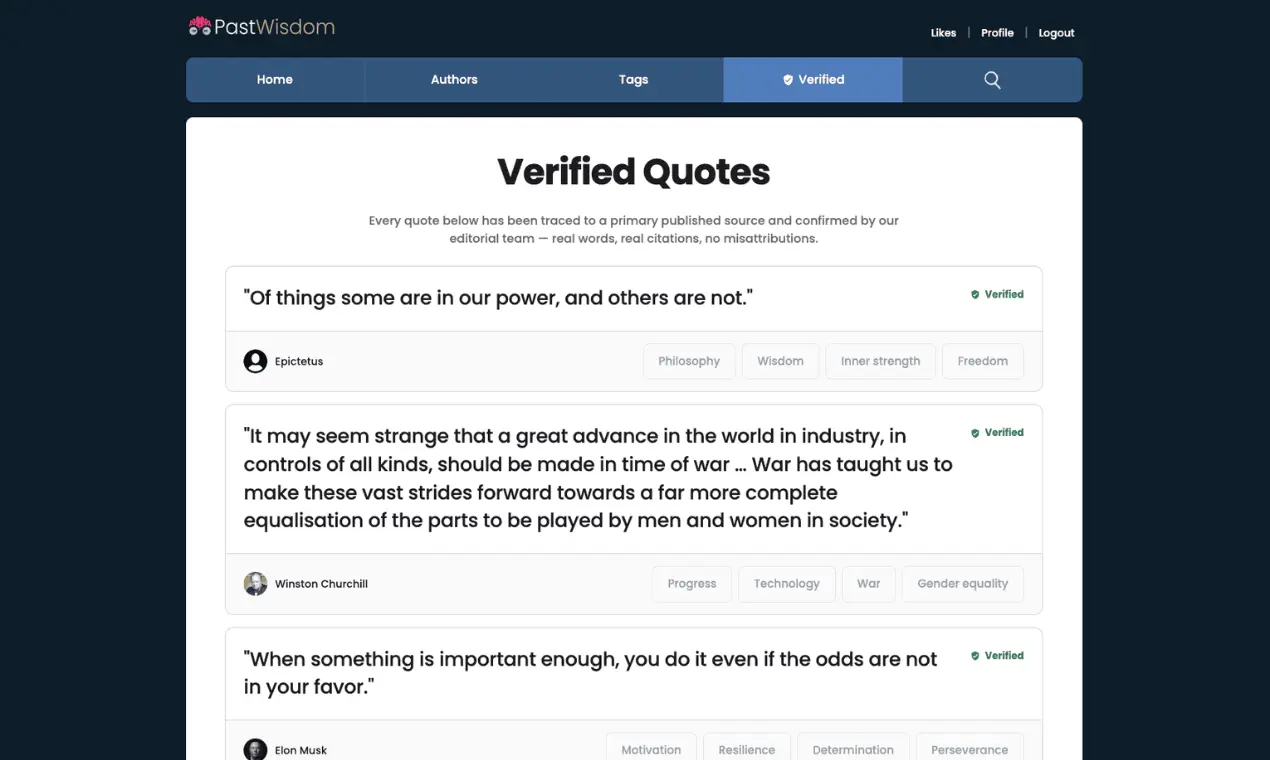 Screenshot 2 of PastWisdom