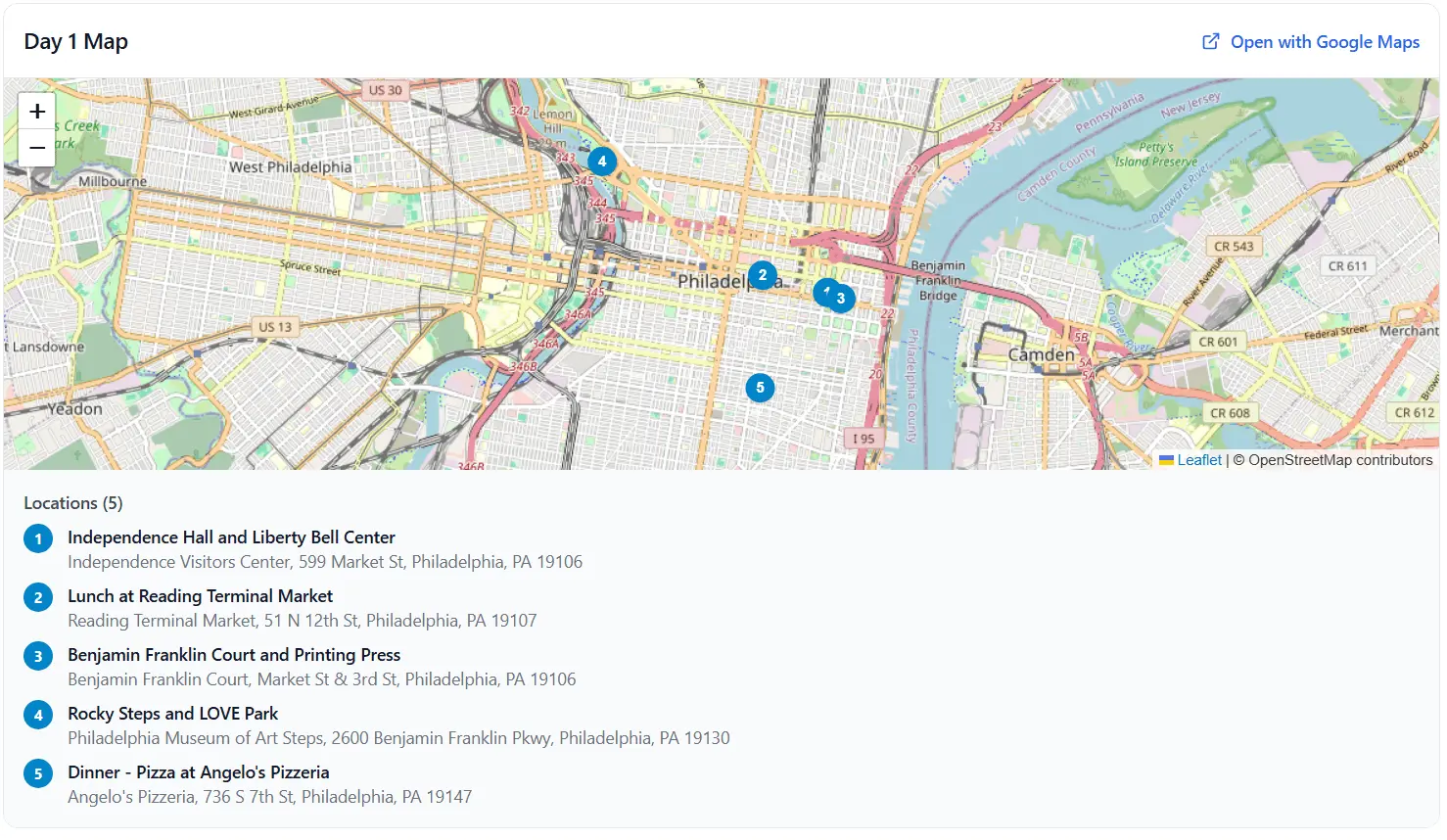 Screenshot 1 of Tourify Trip Planner