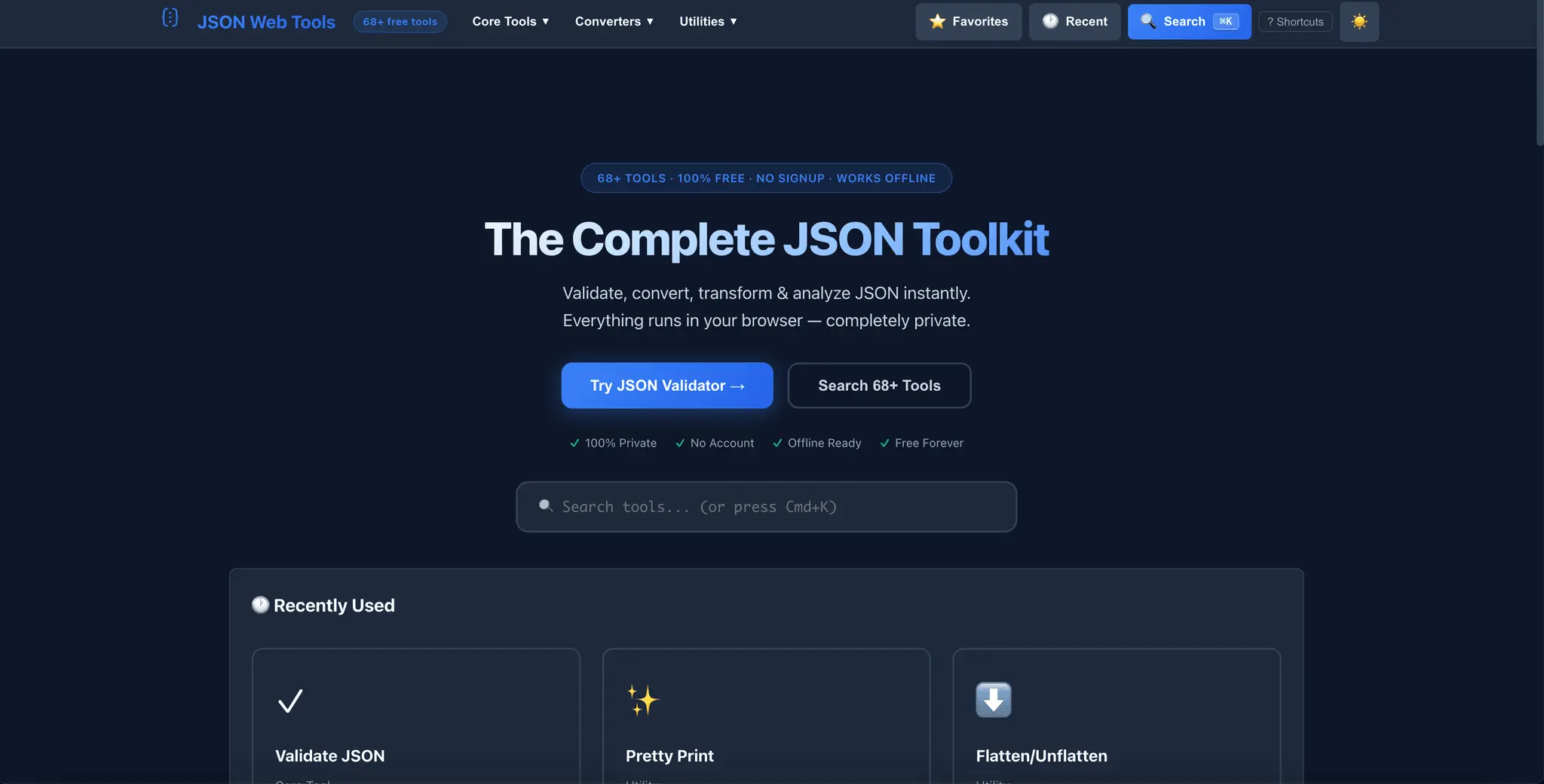 Screenshot 1 of Json Web Tools