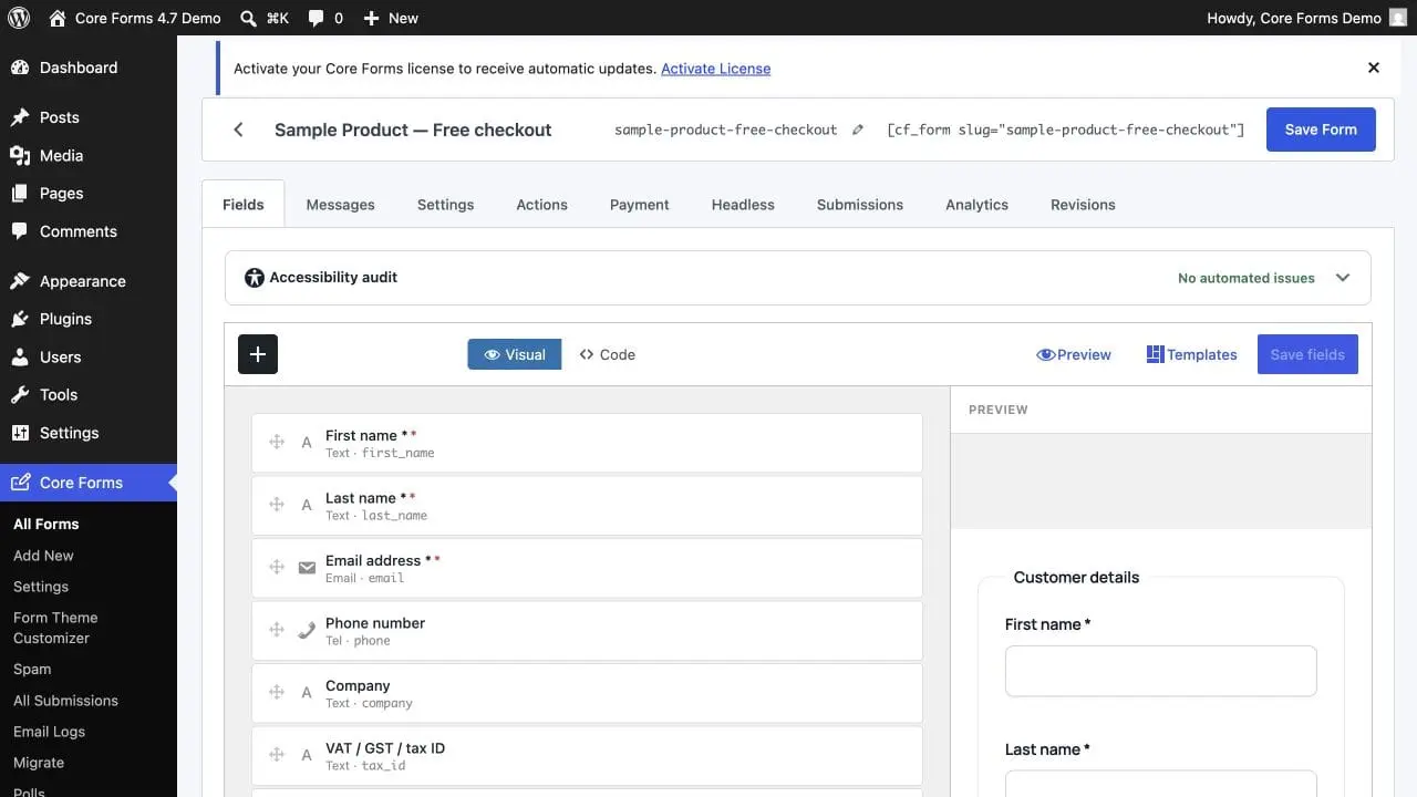 Screenshot 2 of Core Forms