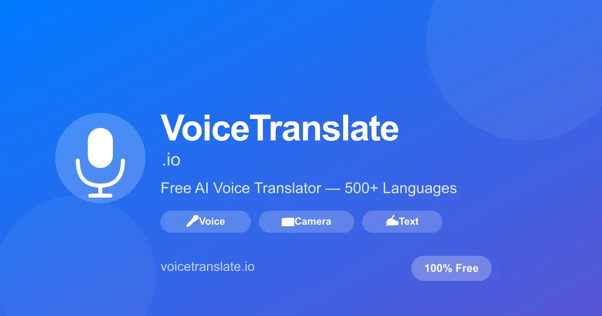 Screenshot 1 of VoiceTranslate.io