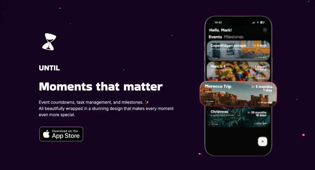 Screenshot 1 of Until App