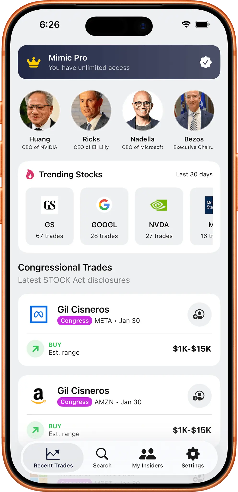 Screenshot 1 of Mimic App