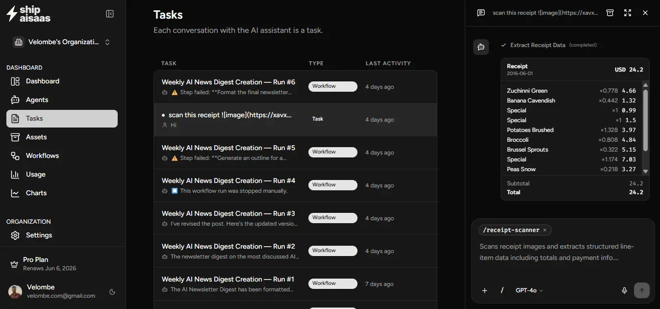 Screenshot 2 of Ship AI SaaS