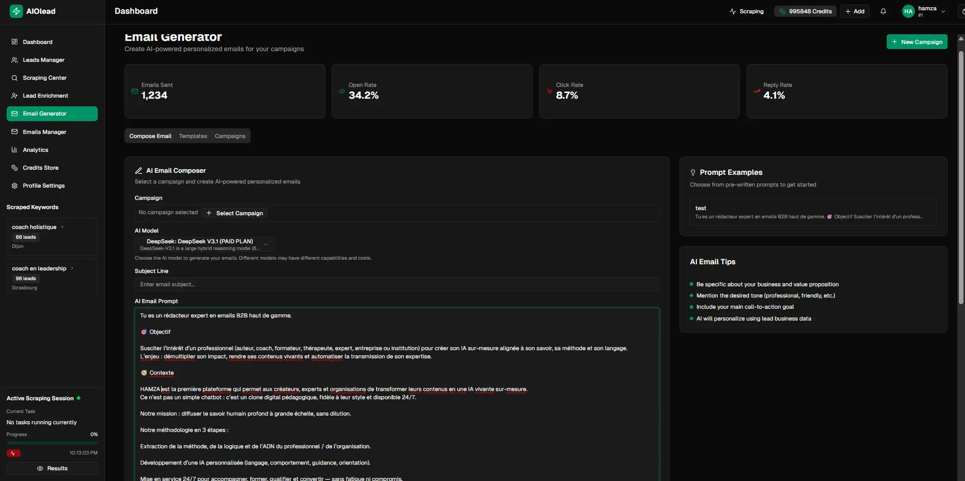 Screenshot 2 of AIOleads - AI-Powered Lead Generation