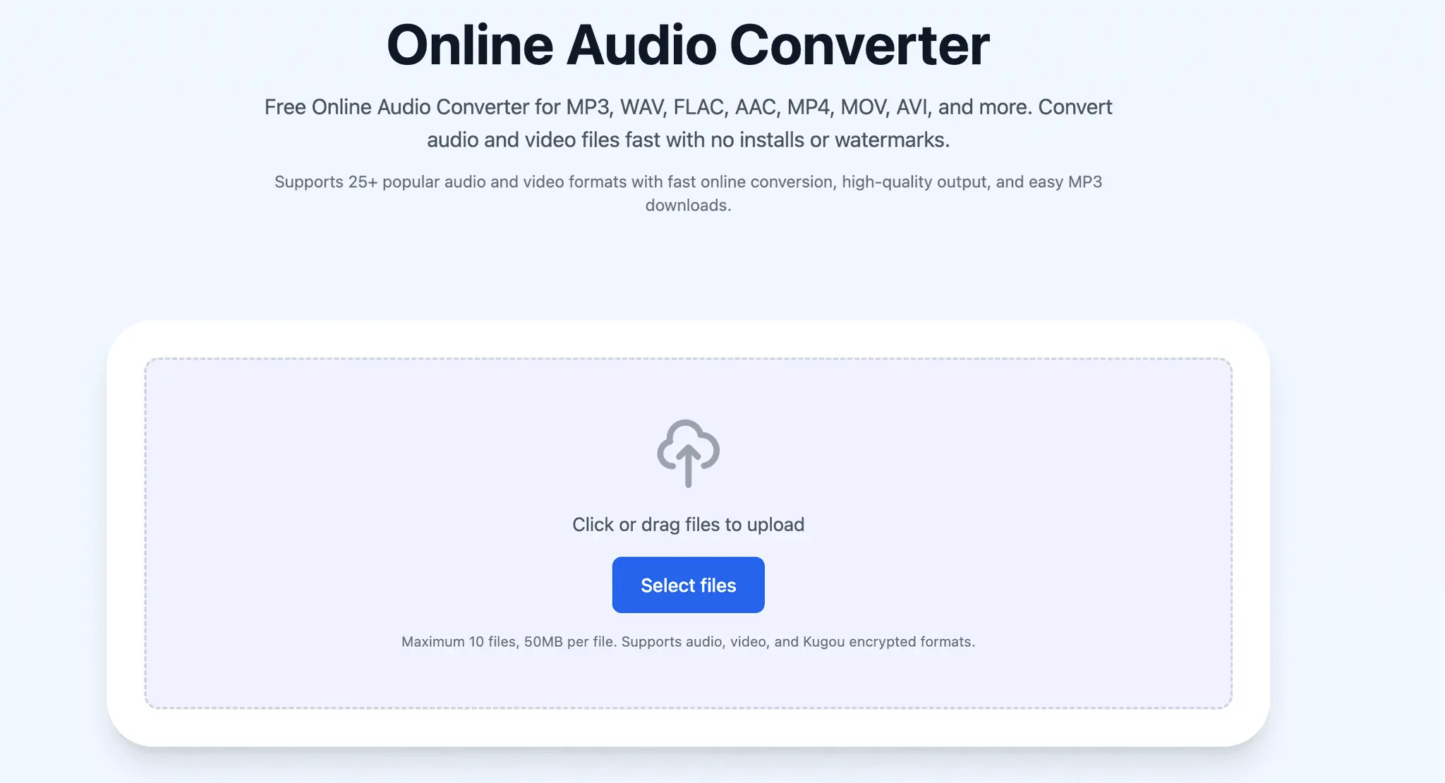 Screenshot 1 of MP3 Audio Converter