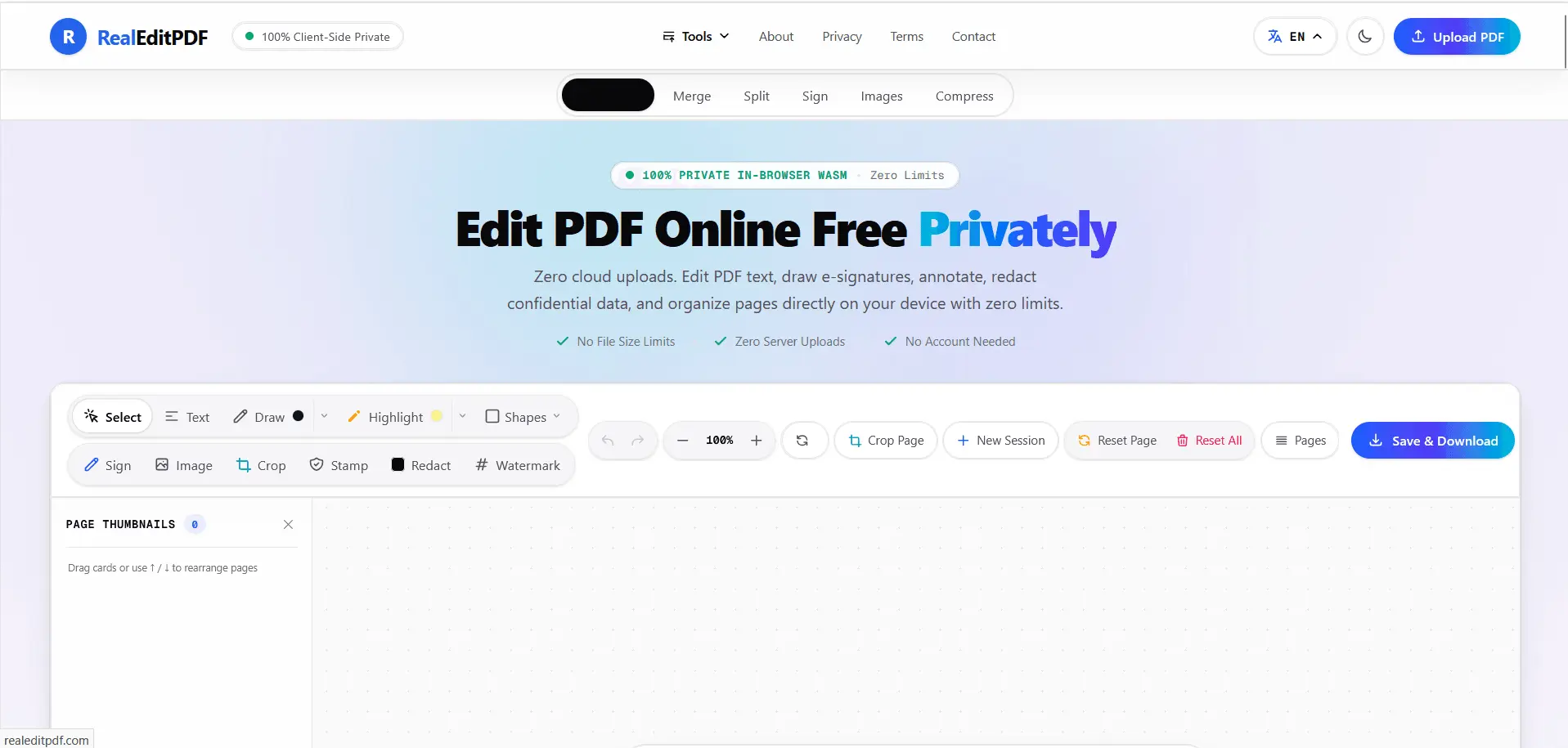 Screenshot 1 of RealEditPDF