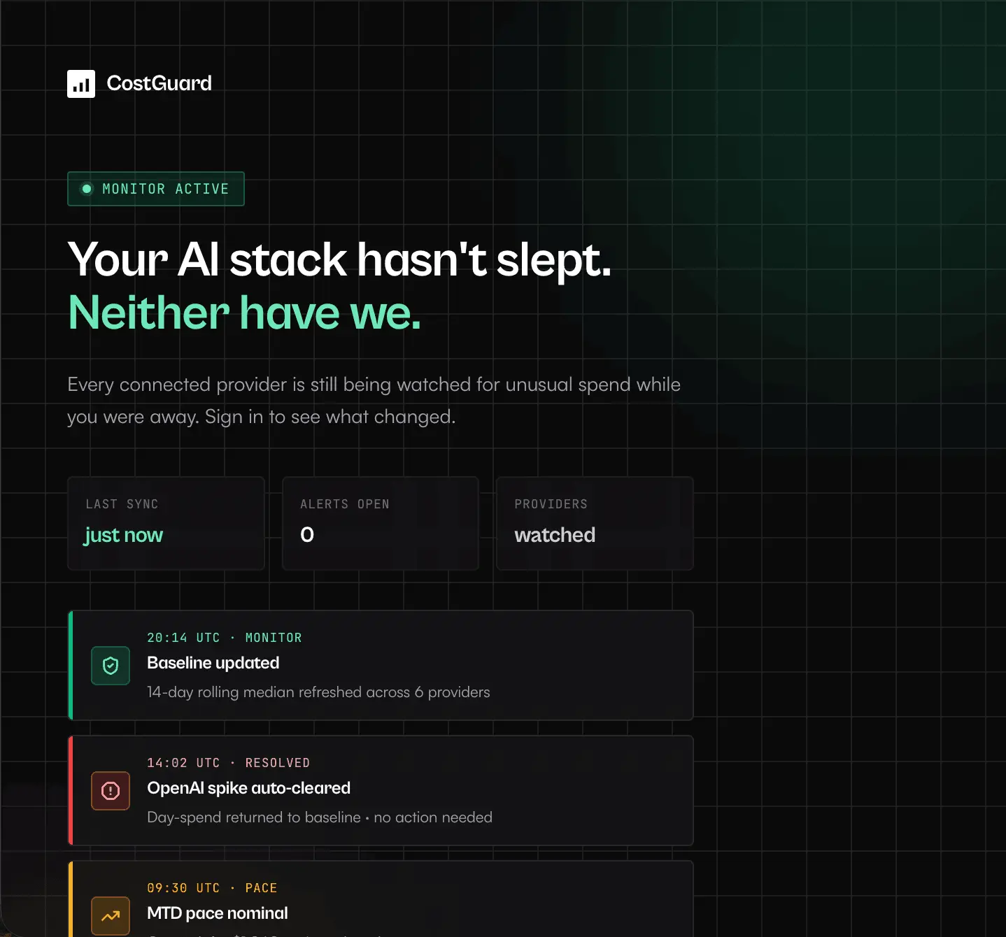 Screenshot 1 of CostGuard