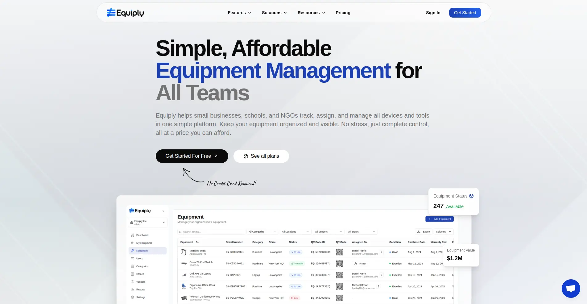 Screenshot 1 of Equiply