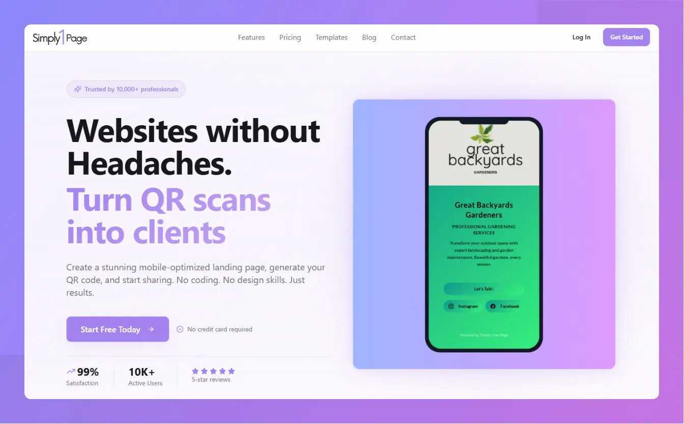 Screenshot 2 of Simply One Page
