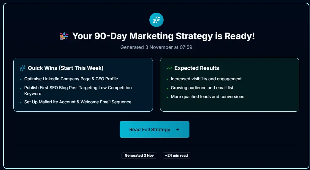 Screenshot 1 of MarketezeAI