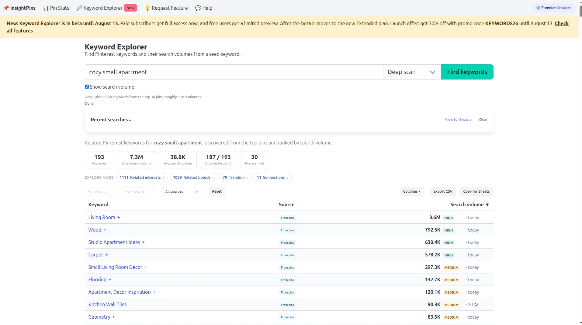 Screenshot 3 of Extension to sort Pinterest Pins
