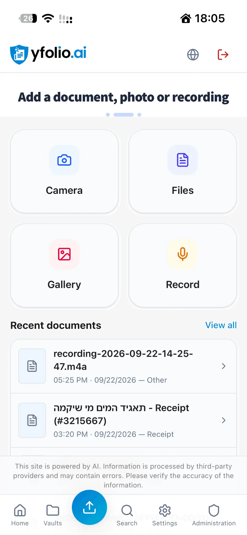 Screenshot 1 of YFolio AI