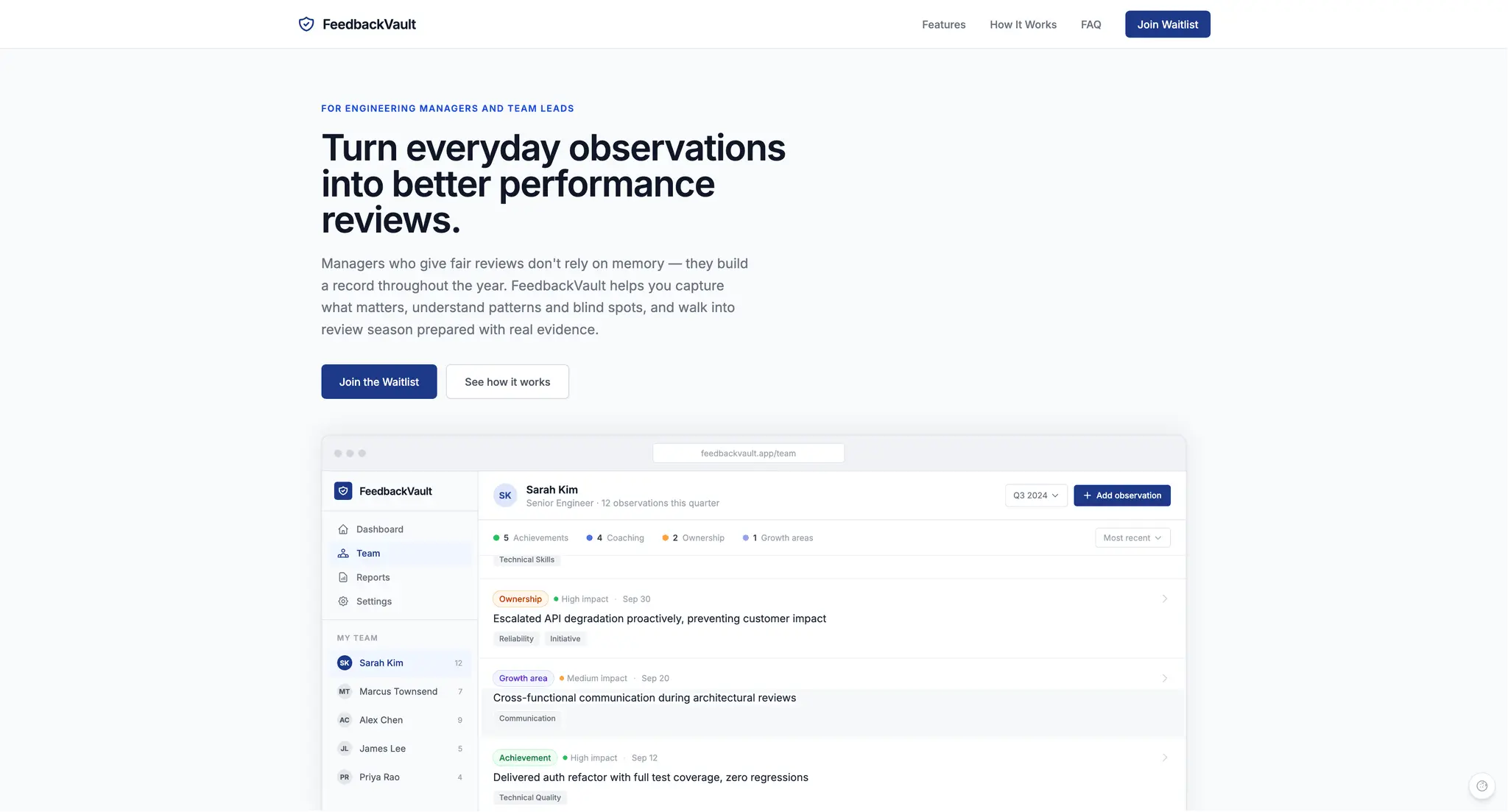 Screenshot 1 of FeedbackVault